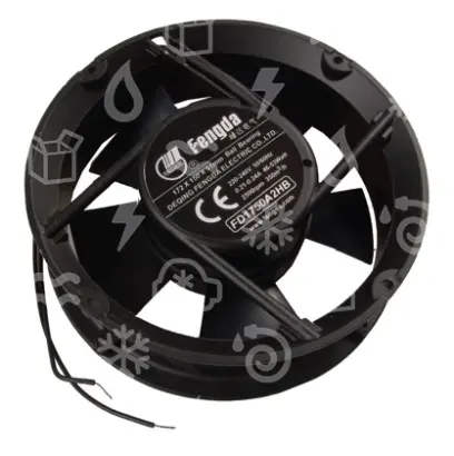 ventilátor axiální kruhový, d = 170 x 50 mm , 230 V, 2500 rpm